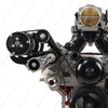 ICT Billet Black Powder Coated LS Truck A/C Compressor Bracket Kit for LS Engines LS1 LS3 