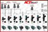 Fuel Rail Spacer Kit to use LS2 or Flex Fuel Injectors on LS Truck Intake - ICT Billet 551307-022