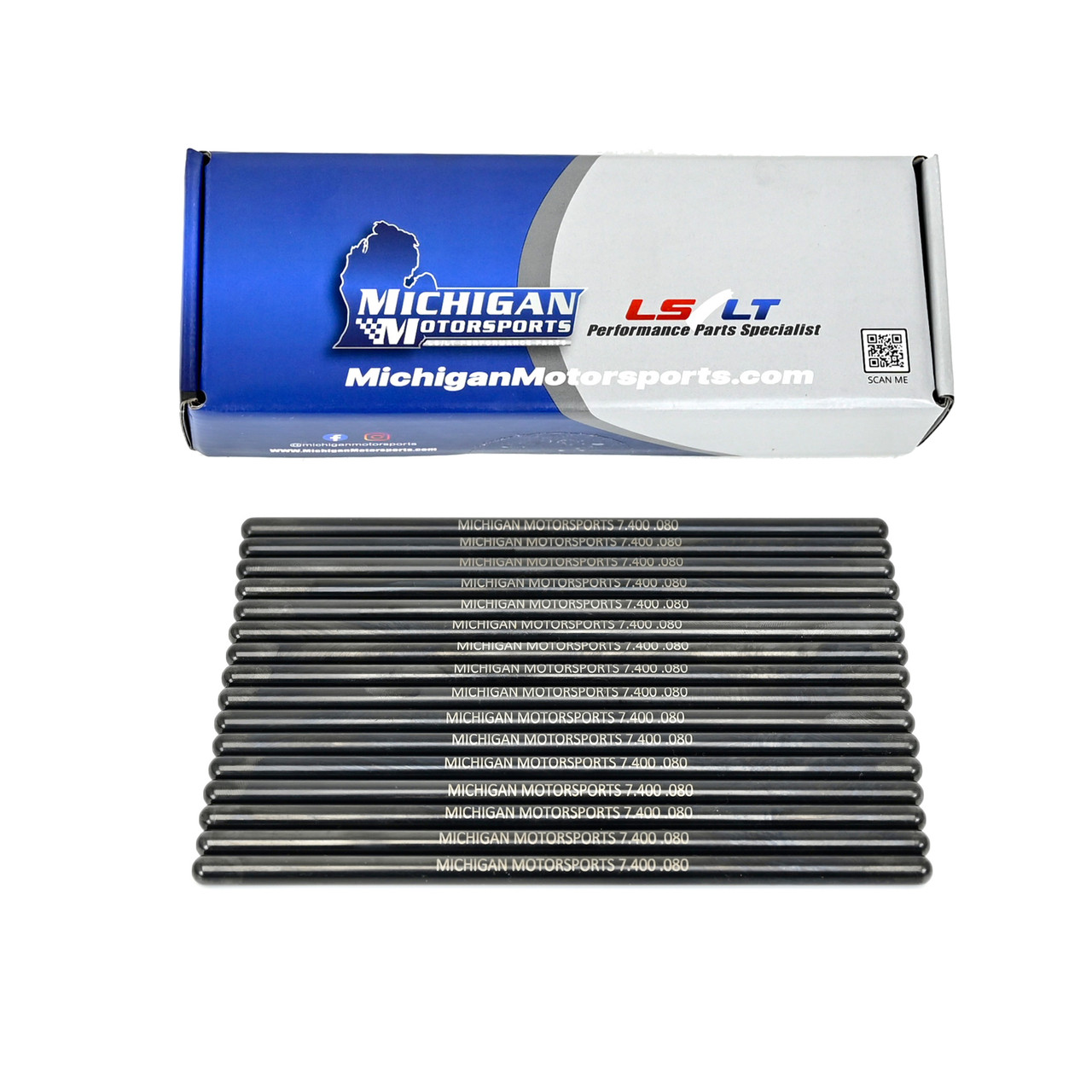 Michigan Motorsports LS 7.400" Chromoly Pushrods (LS stock Length) 5/16 Diameter 4.8 5.3 5.7 6.0 6.2 LS1 LS2 LS3 LS4 LS6 L76 L92 L99 LQ4 LQ9 L33 LSA