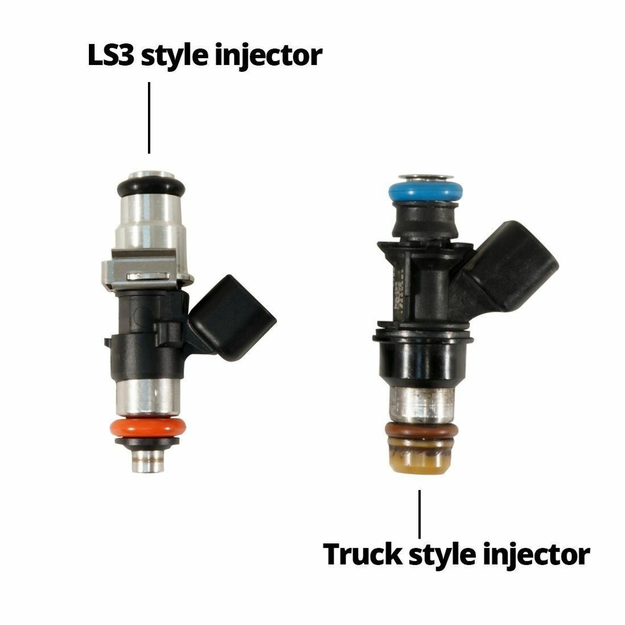 Black .40" / .48" 14mm Fuel Injector Adapter Spacer Short LS2 TO LS1 Intake or LS3 To Truck Intake