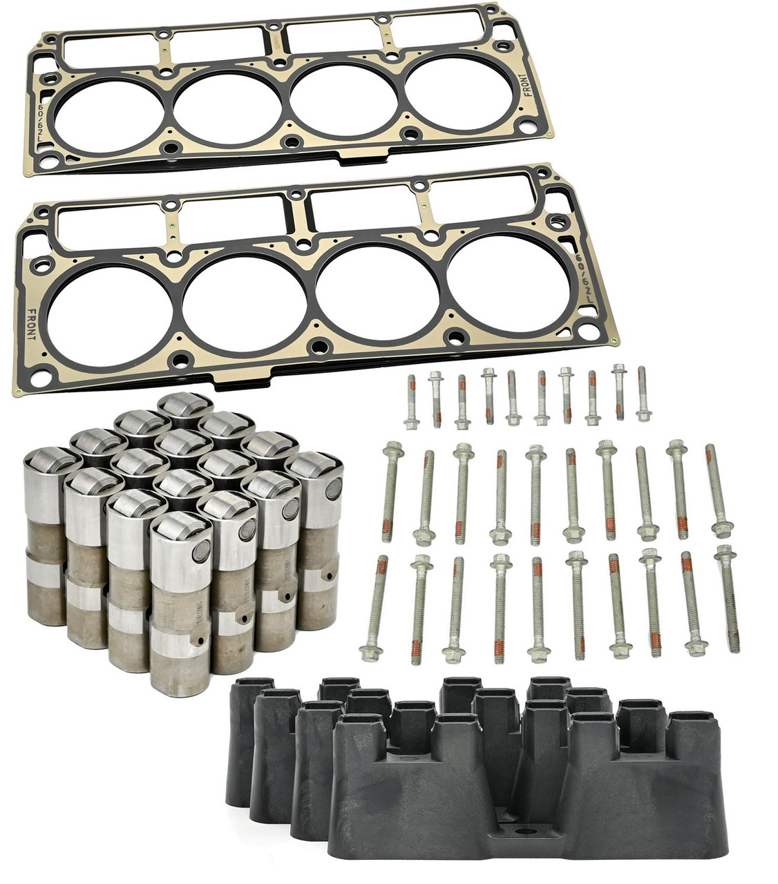 2005+ LS9 Head Gasket, Delphi LS7 Lifter, Guide Trays and Head Bolt Kit.  Fits 4.8 5.3 6.0 6.2 LS3 LQ9 LQ4 LS9 12622033