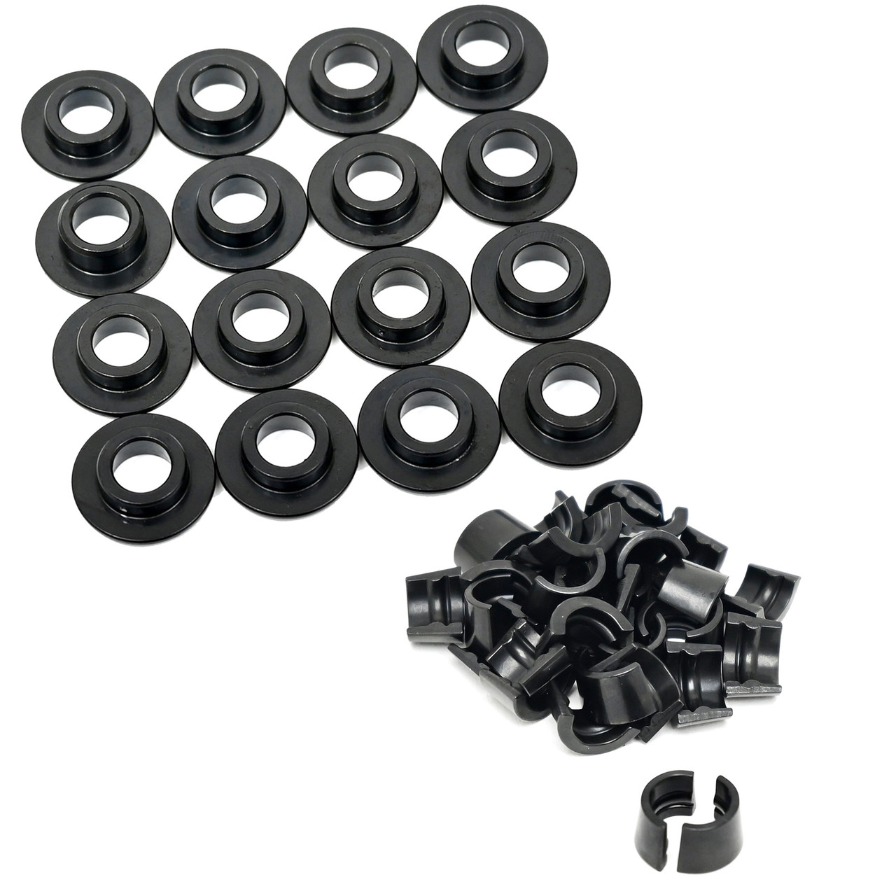 7 Degree Steel Retainers and Valve Locks for PAC 1218 1219 and MM .600" Beehive LS Springs 4.8 5.3 5.7 6.0 6.2 LS1 LS2 LQ4 LQ9 LS3 L92 L94 L76 L77 LY6 L96