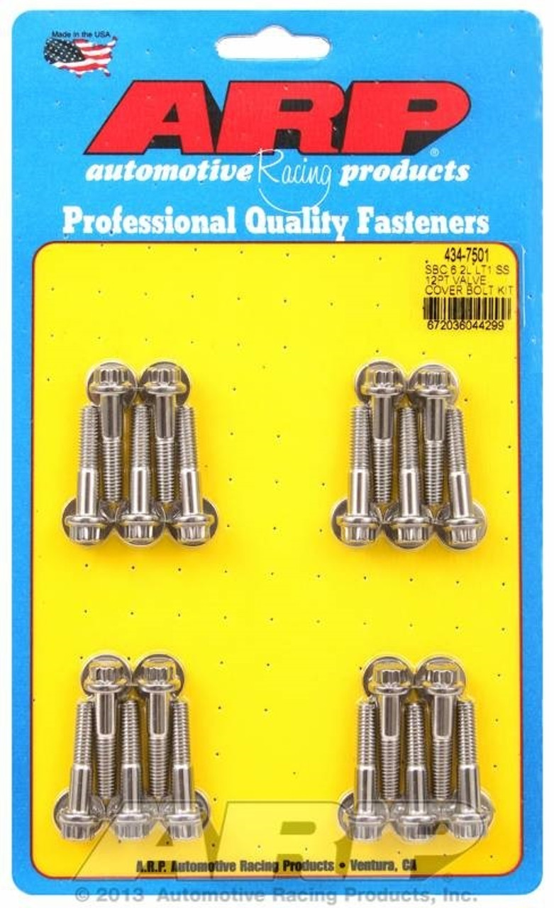 ARP 434-7501 Gen V LT Valve Cover Bolts 12pt Polished Stainless LT1 LT4 L83 L84 L86 L87 5.3 6.2 Gen 5