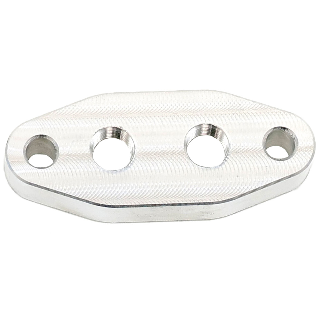 Dual Port LS Oil Pan 1/8NPT Adapter Plate 6061 Billet Aluminum LS1 Turbo Supercharger Gauge Oil Feed Port