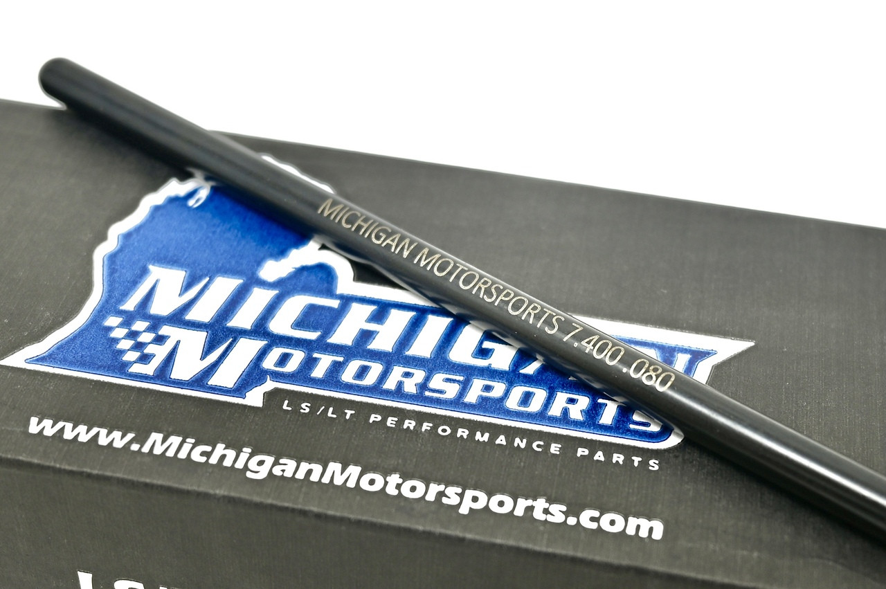 Michigan Motorsports LS 7.375" Chromoly Pushrods 5/16 Diameter 4.8 5.3 5.7 6.0 6.2 LS1 LS2 LS3 LS4 LS6 L76 L92 L99 LQ4 LQ9 L33 LSA