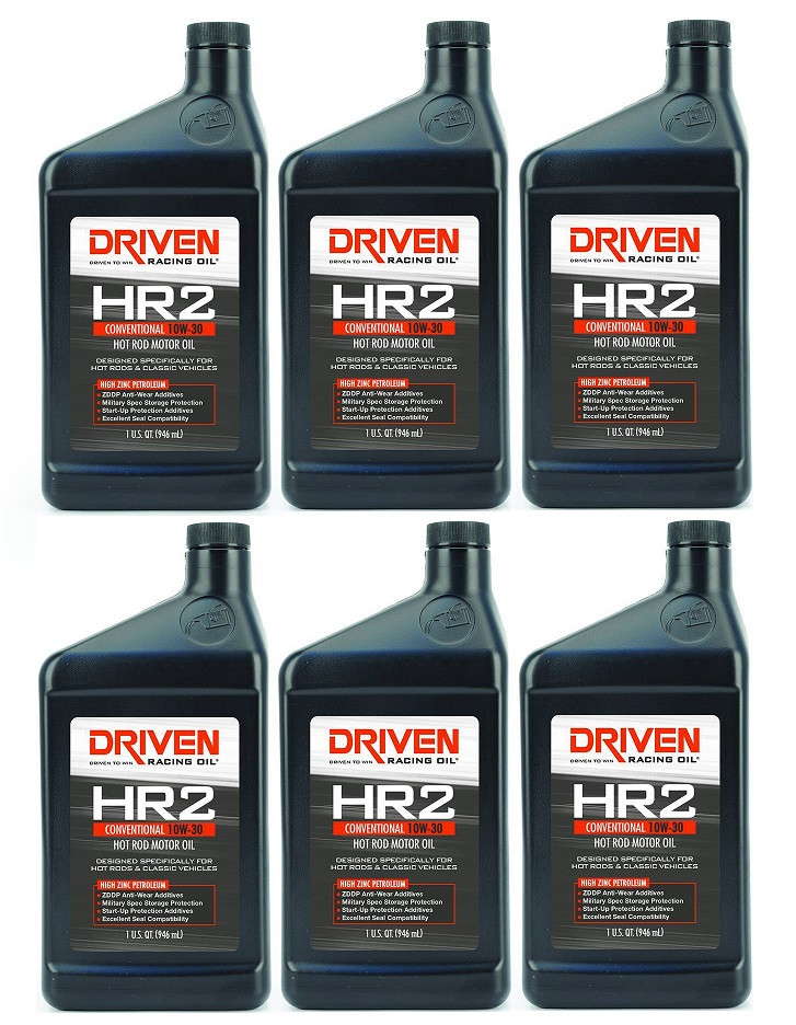 Driven HR2 10w-30 Hot Rod Oil - High ZDDP Zinc Conventional Motor
