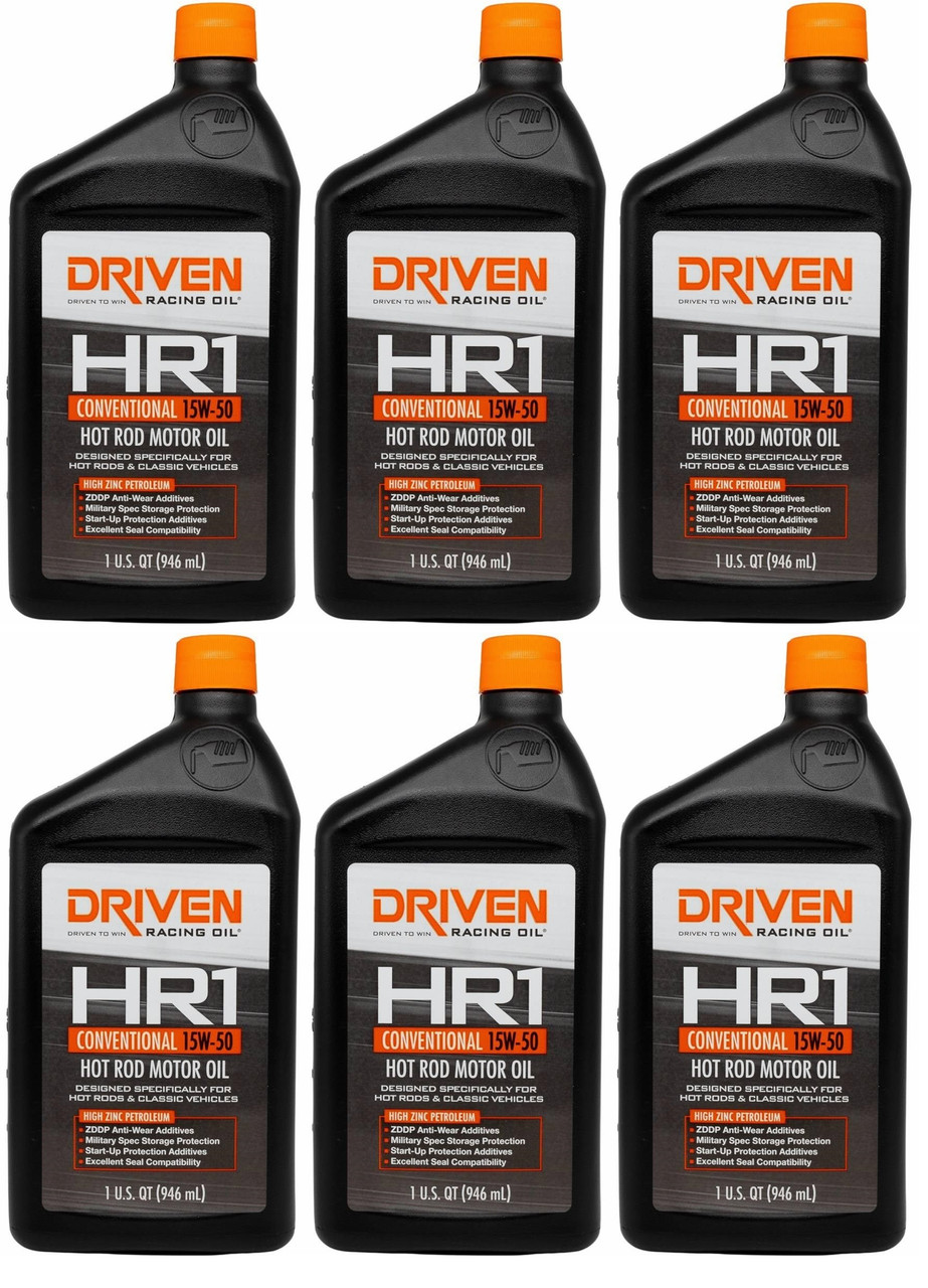 Driven HR1 15w-50 Hot Rod Oil - High ZDDP Zinc Conventional Motor