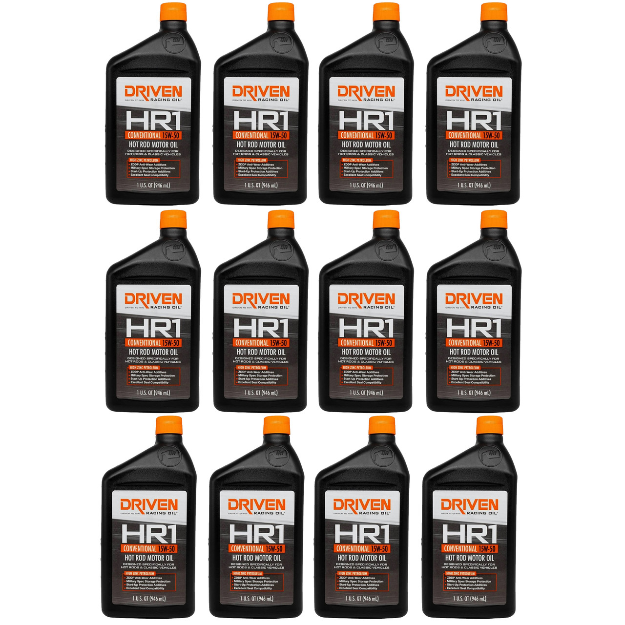 Driven HR1 15W-50 High Zinc Conventional Hot Rod Motor Oil