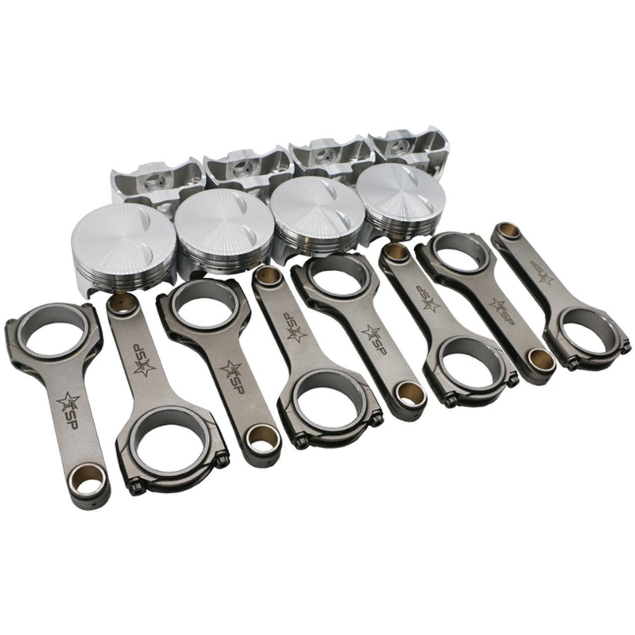 Texas Speed LS3 6.2L LS Drop-in Forged Piston & Rod Set, Gen 4, JE Flat Top Pistons, TSP H-Beam Rods, Rings, Bearings - No Balance when used with stock Crankshaft