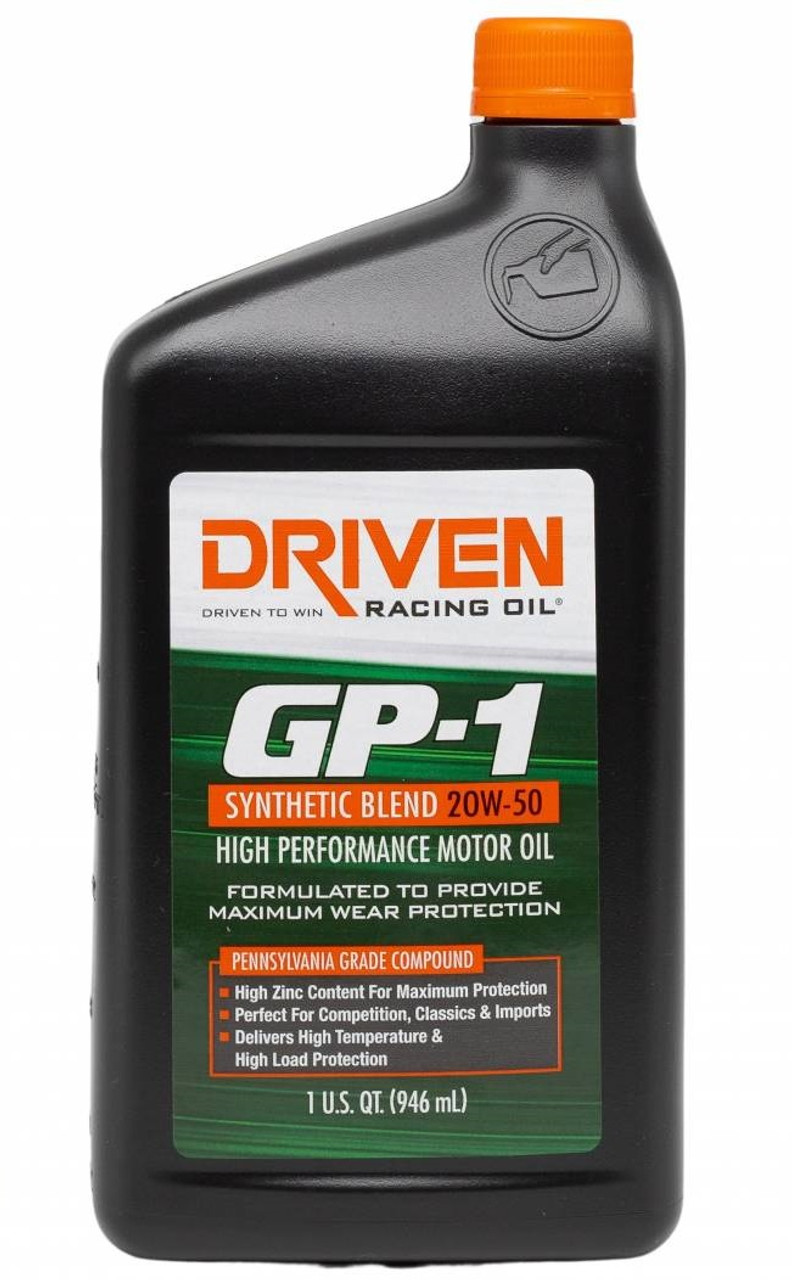 Driven GP-1 20W-50 Synthetic Blend Oil 19506 High Performance Racing Oil
