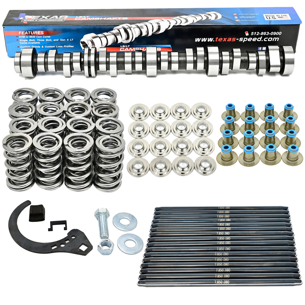 Coltex セミドライ 4x2mm 168cm65kg ML相当 Texas Speed LT1 Stage 2 Camshaft for 2014+ Gen V 6.2L TSP Cam Kit