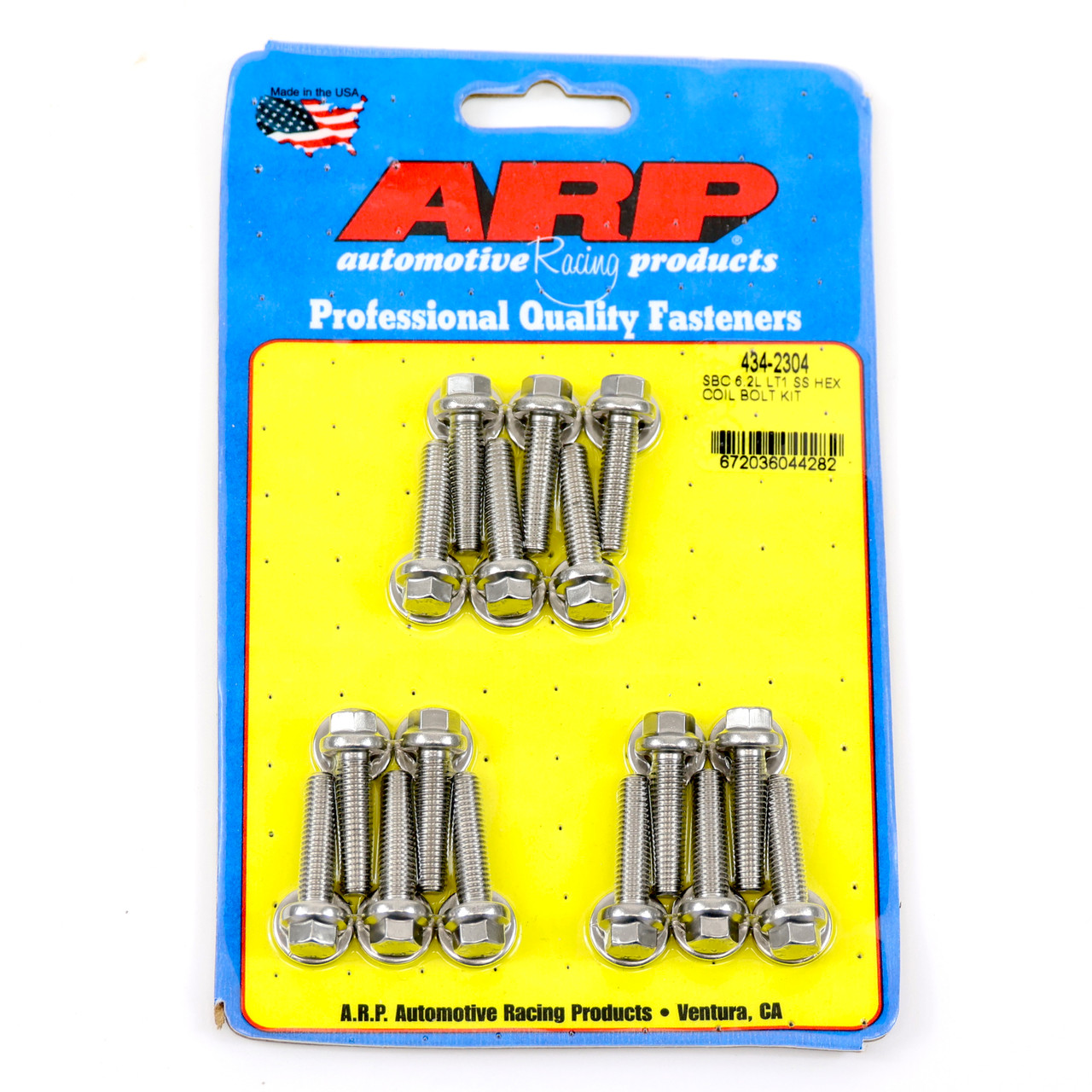 ARP 434-2304 Polished Coil Bolt Kit for 2014+ Gen V LT Based Engines LT1 LT4 L83 L86 L84 L87 6pt Stainless Hex Bolts
