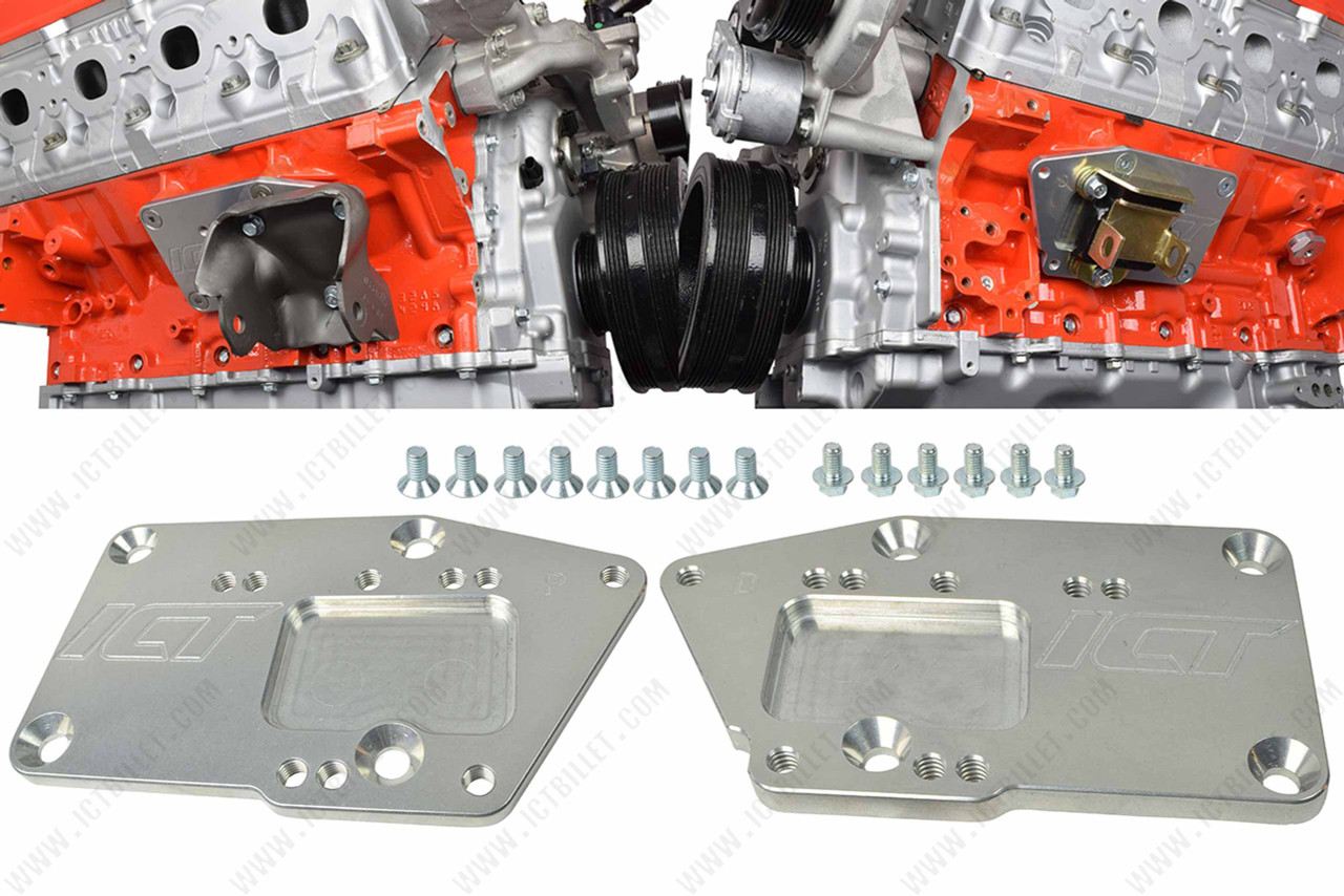 Gen V LT to SBC Motor Mount Adapter Brackets for 2014+ LT1 LT4 L83 L86 L84 L87 L8T 