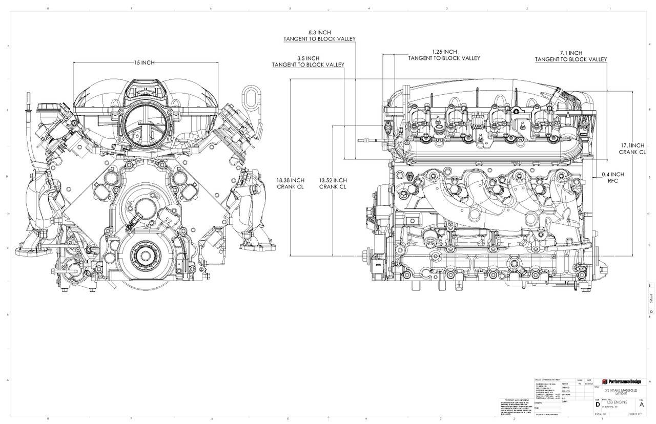 Performance Design LS3 XS 112mm Intake Manifold for Rectangle Port LS Engines L99 L76 L77 L96 L92 LY6