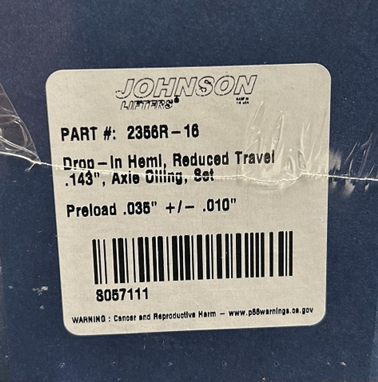 Johnson 2356R Hemi Gen3 Drop-In Lifters With Axle Oiling for 2003-newer Dodge Chrysler Jeep Hemi Engines 2356 non-MDS Lifter 5.7L 6.1L 6.2L 6.4L