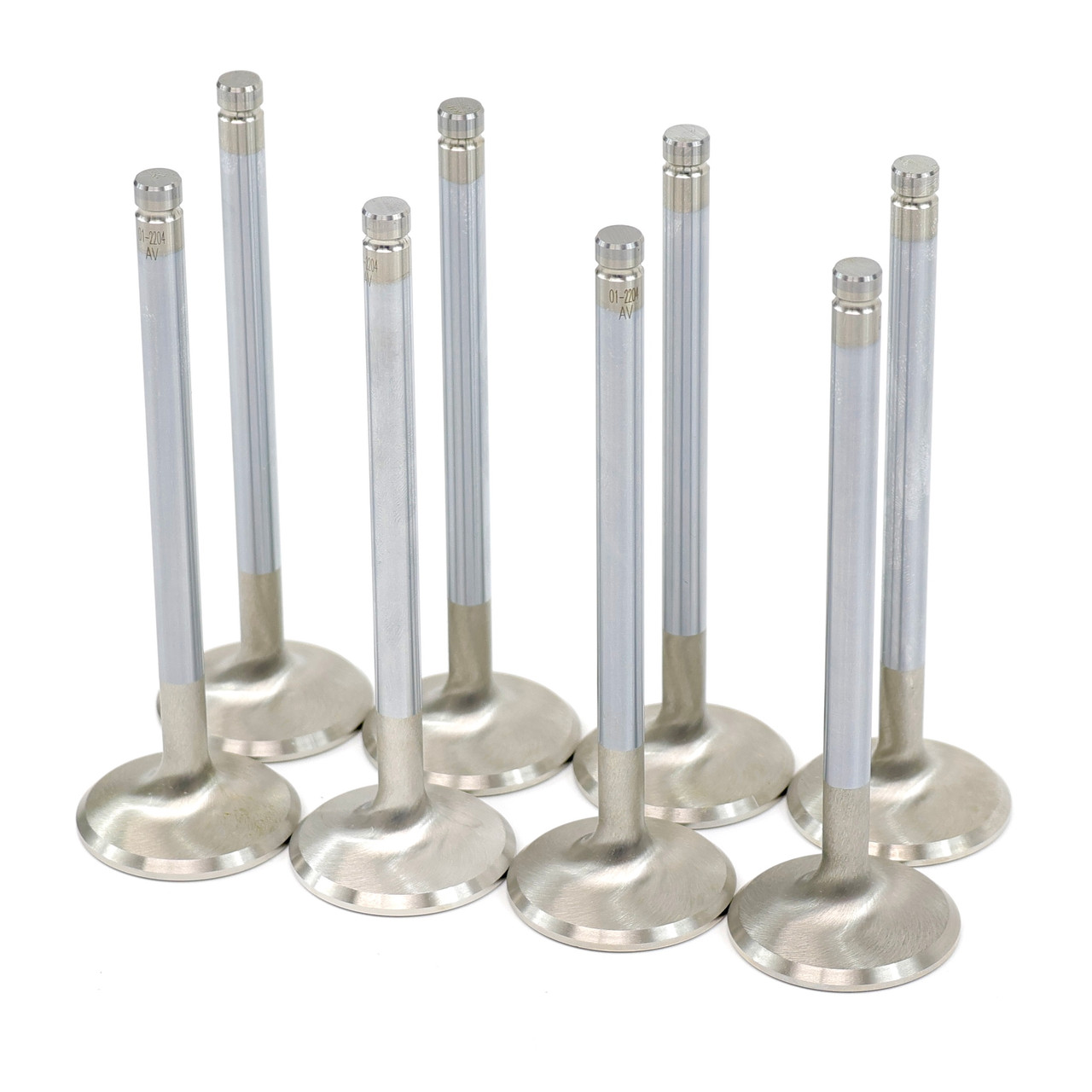 1.550" Stainless High Performance LS Exhaust Valves - Set of 8 for Cathedral Port 243 799 706 862 317 241 853 806 Heads LS1 LS2 LS6 LQ4 LQ9 LC9 LMG LM7