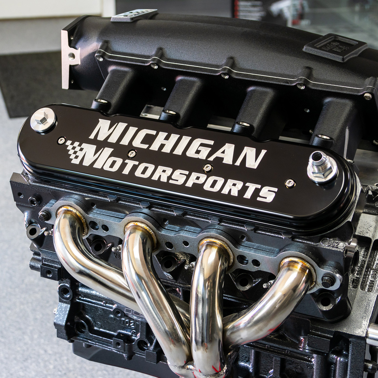 Michigan Motorsports Billet LS Valve Covers | Black with Logo
