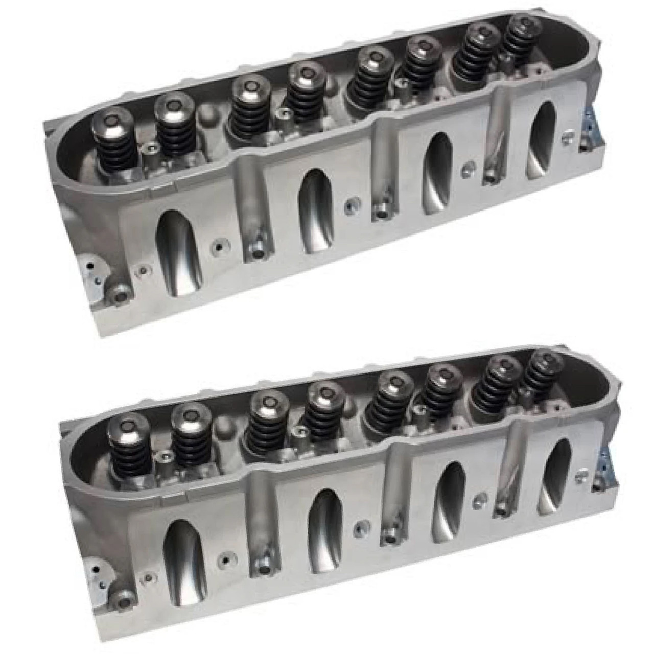 AFR 15° LS Cathedral Port 4-Bolt Mongoose 230cc Cylinder Heads - Fully CNC Ported, 65cc Chambers, 3.900"+ Bore, Assembled (Pair)