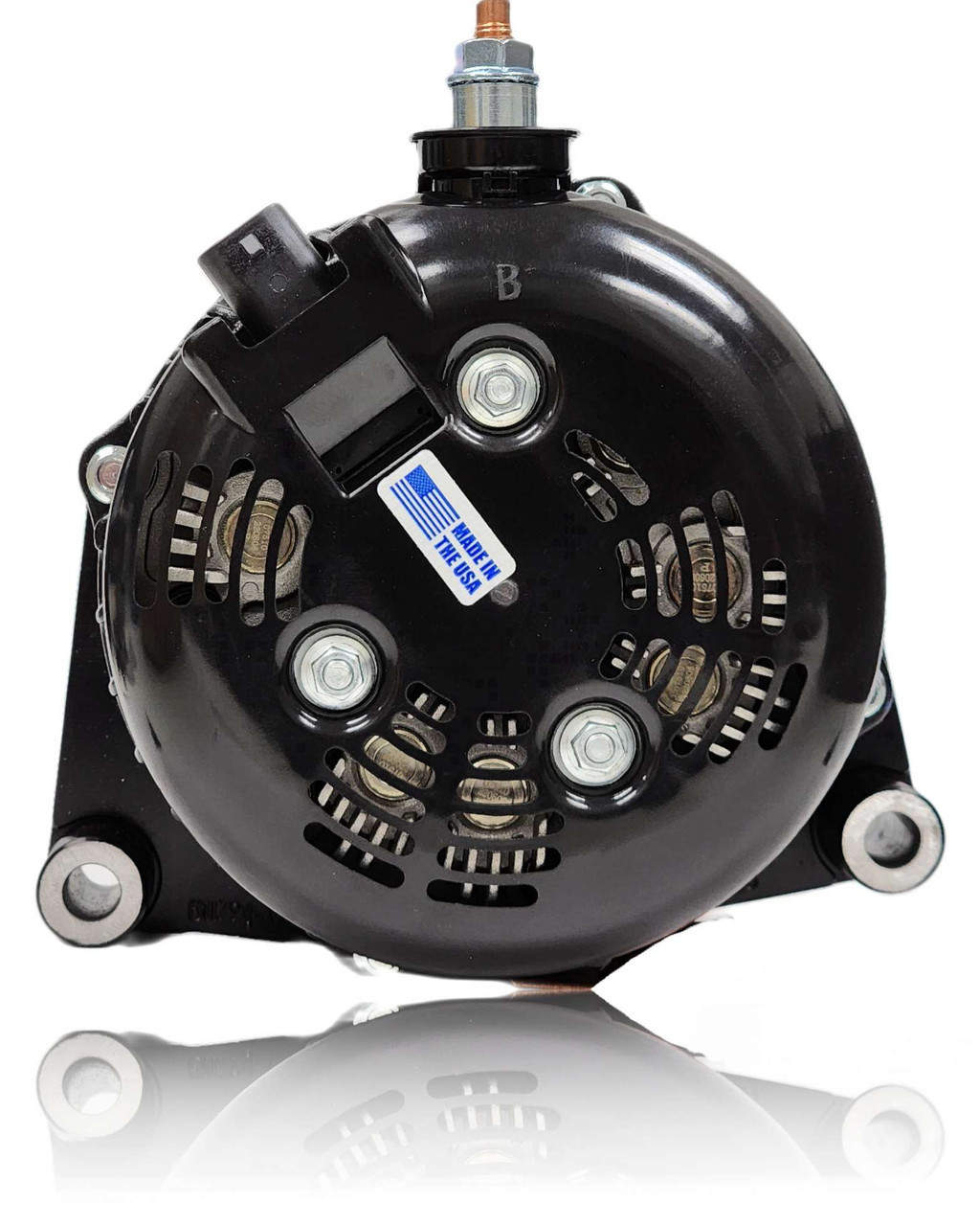 Mechman C7 Corvette Billet 250 AMP Alternator - Black Anodized Elite Series 2014-2019