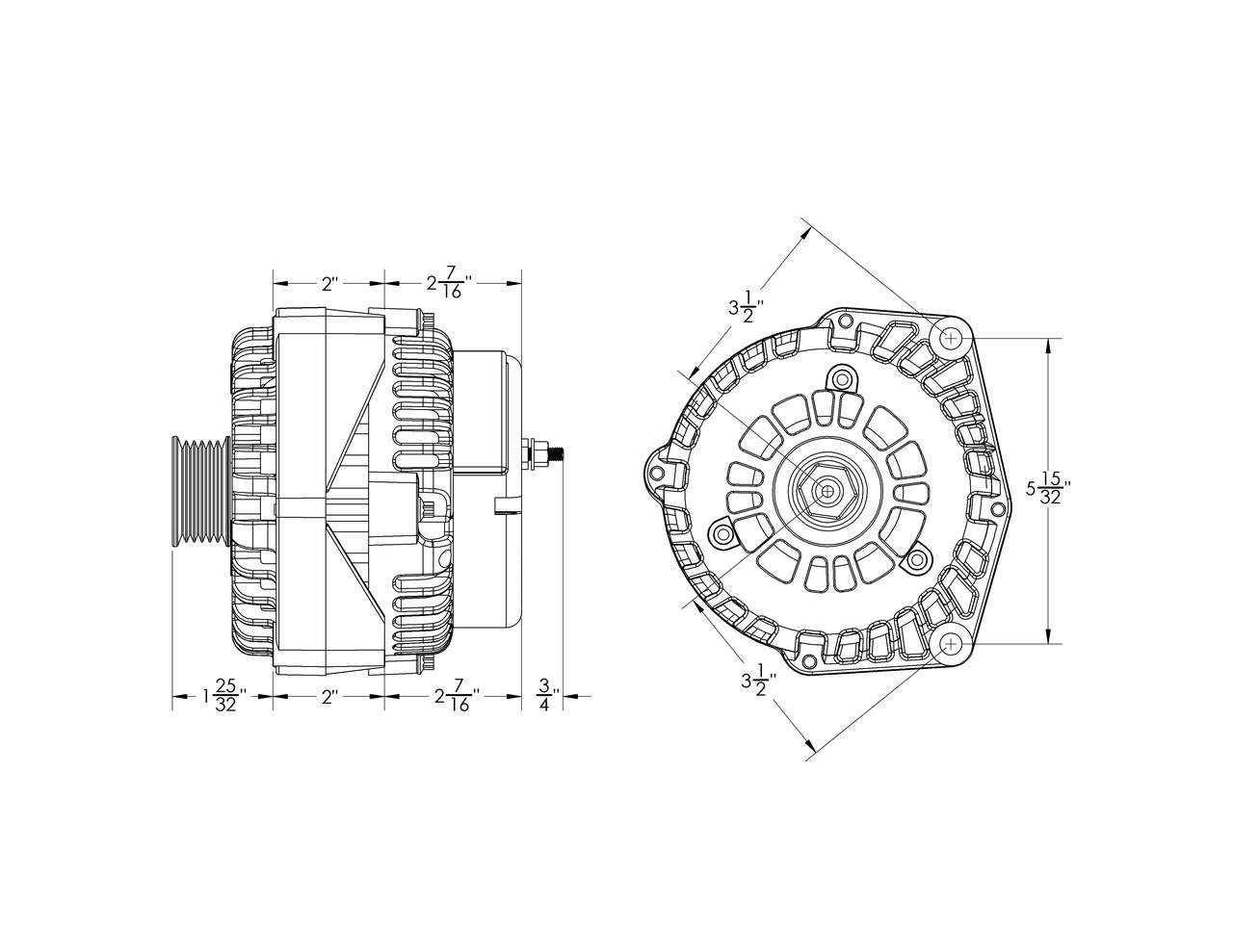 Mechman 240 Amp Alternator 1996-04 GM Truck & 98-02 F-Body LS1 - Natural Cast Finish - Camaro Firebird Silverado Sierra Tahoe Escalade Yukon
