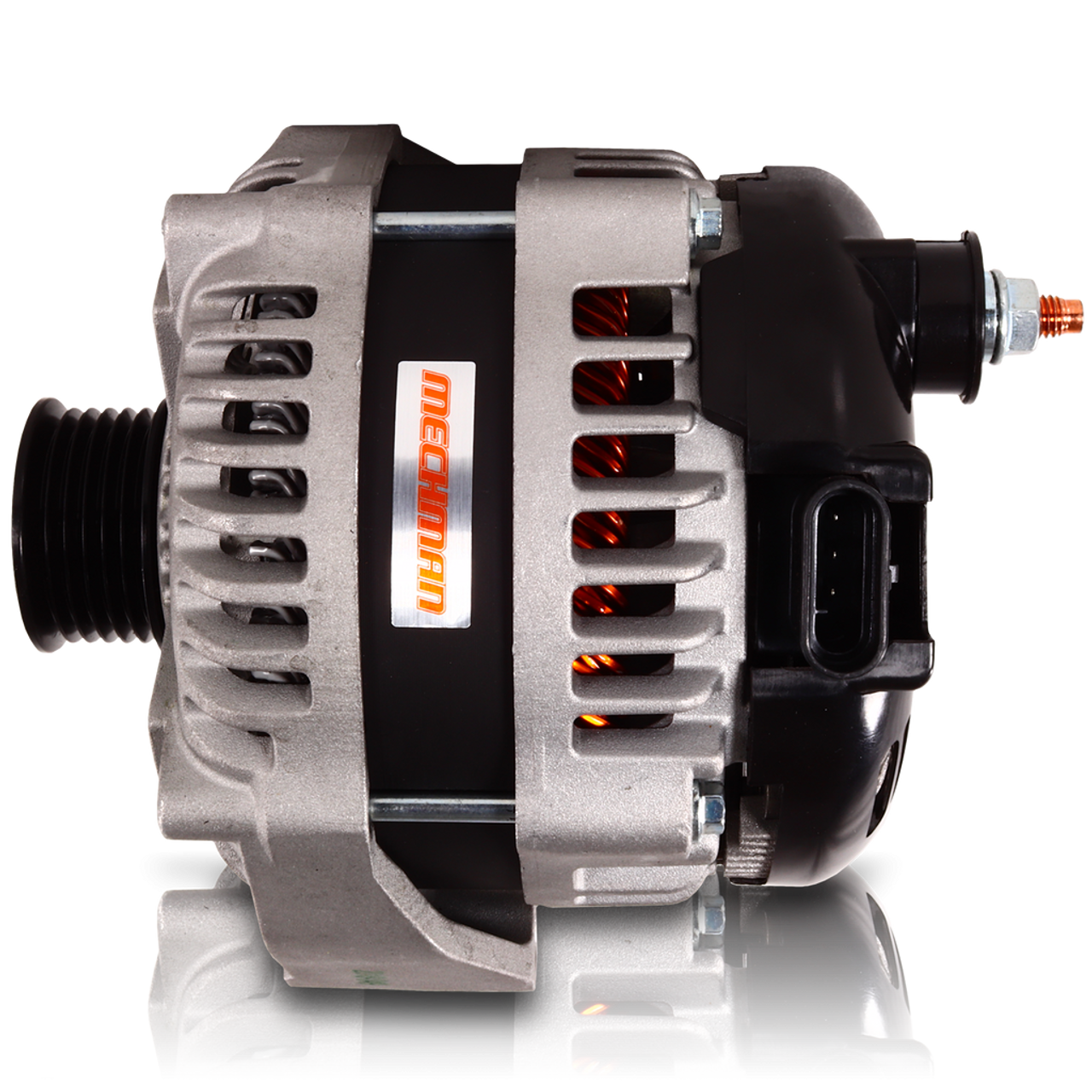 Mechman 400 Amp Alternator 2005-2013 GM Truck/SUV - Natural Cast Finish Elite Series Silverado Sierra Tahoe Escalade Yukon Suburban