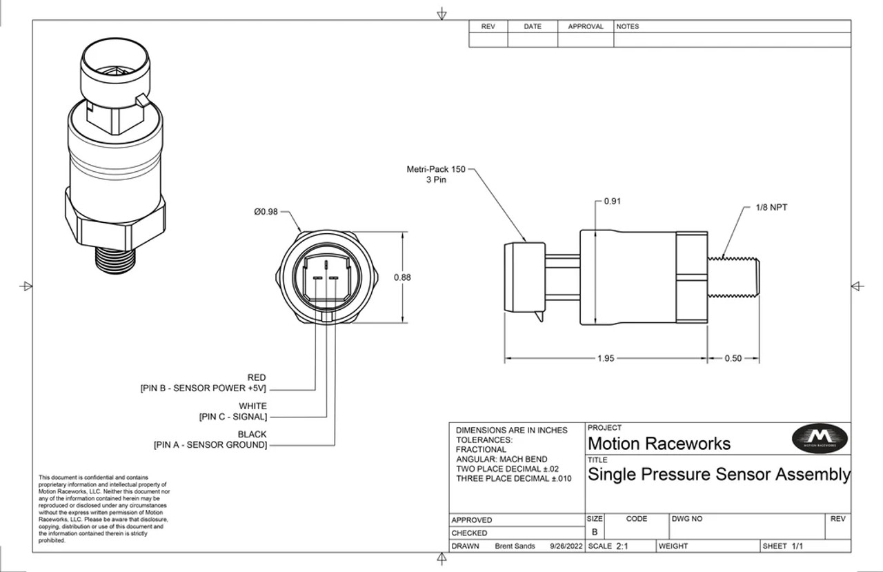 RIFE 3 Bar MAP Sensor 1/8" NPT - Ideal for Holley EFI, Haltech, Fueltech, MS3, FAST EFI