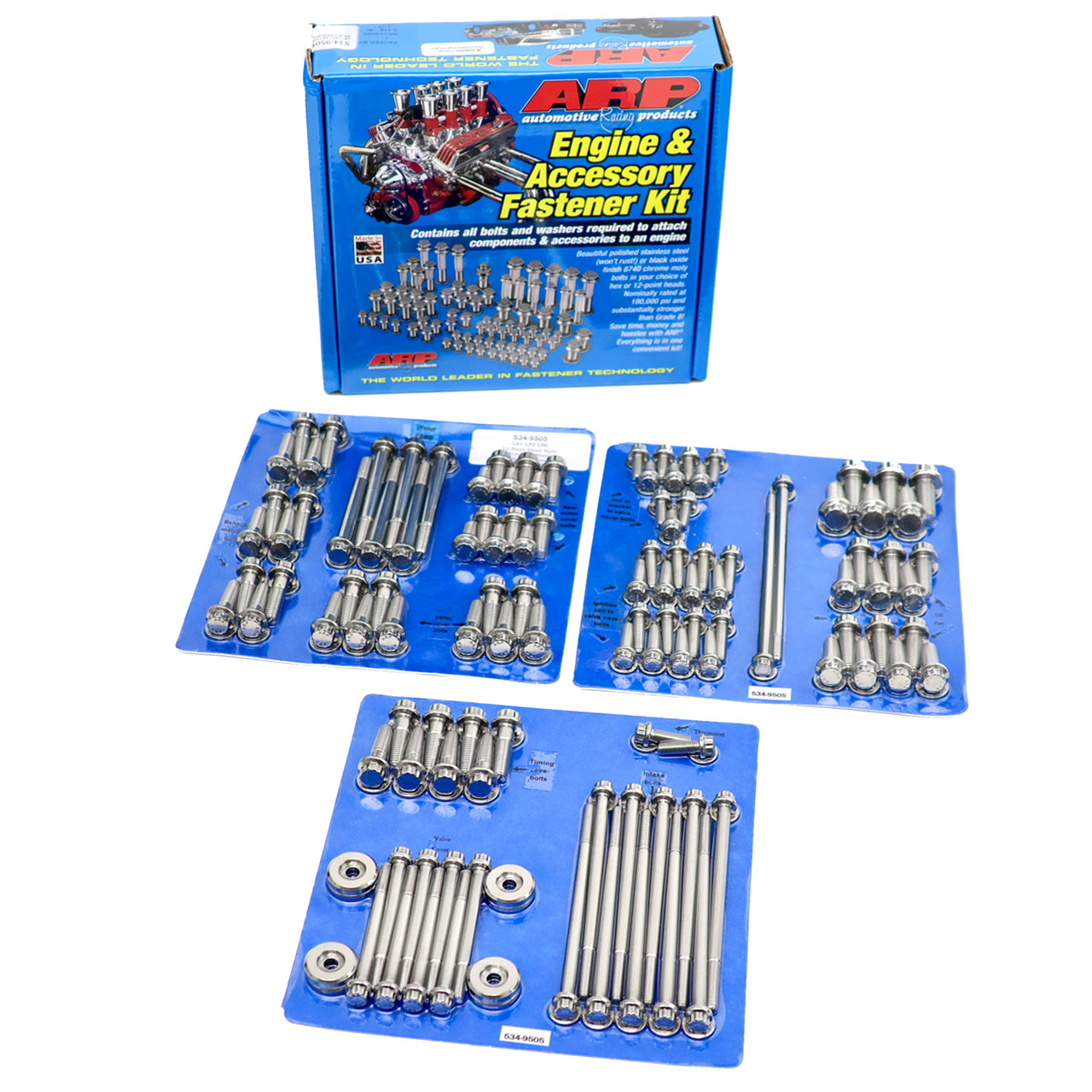 ARP 534-9505 Polished Stainless 12-Point Engine & Accessory Bolt Kit for LS Engines 4.8L 5.3L 5.7L 6.0L 6.2L LS1 LS3 LQ4 LM7 LC9 L96 ARP 534-9505 Polished Stainless 12-Point Engine & Accessory Bolt Kit for LS Engines 4.8L 5.3L 5.7L 6.0L 6.2L LS1 LS3 LQ4 LM7 LC9 L96