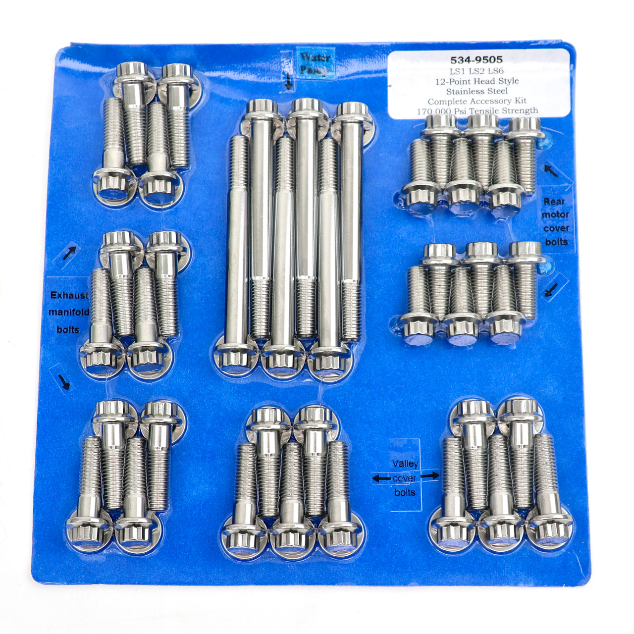 ARP 534-9505 Polished Stainless 12-Point Engine & Accessory Bolt Kit for LS Engines 4.8L 5.3L 5.7L 6.0L 6.2L LS1 LS3 LQ4 LM7 LC9 L96 ARP 534-9505 Polished Stainless 12-Point Engine & Accessory Bolt Kit for LS Engines 4.8L 5.3L 5.7L 6.0L 6.2L LS1 LS3 LQ4 LM7 LC9 L96