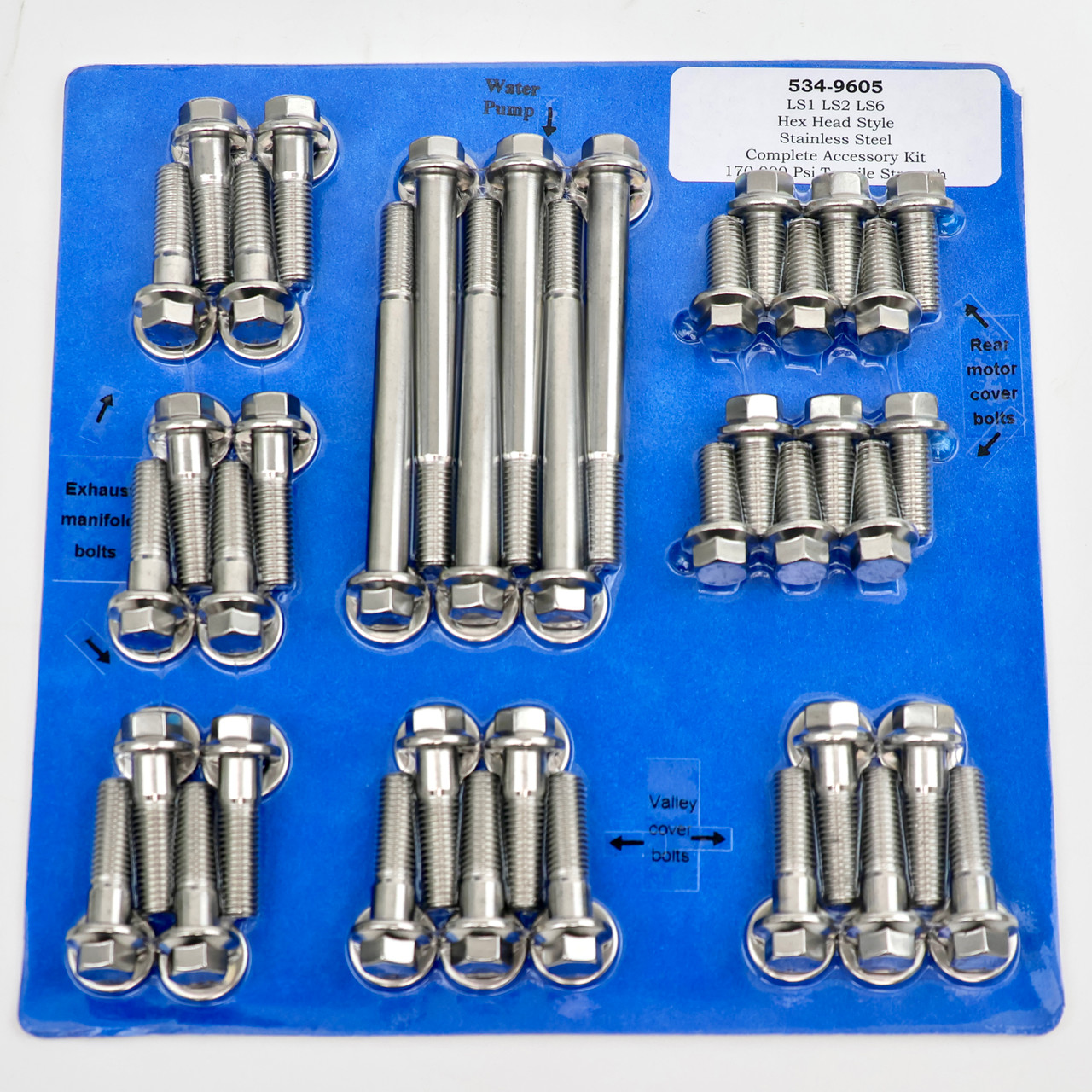 ARP 534-9605 Polished Stainless 6pt Engine & Accessory Bolt Kit