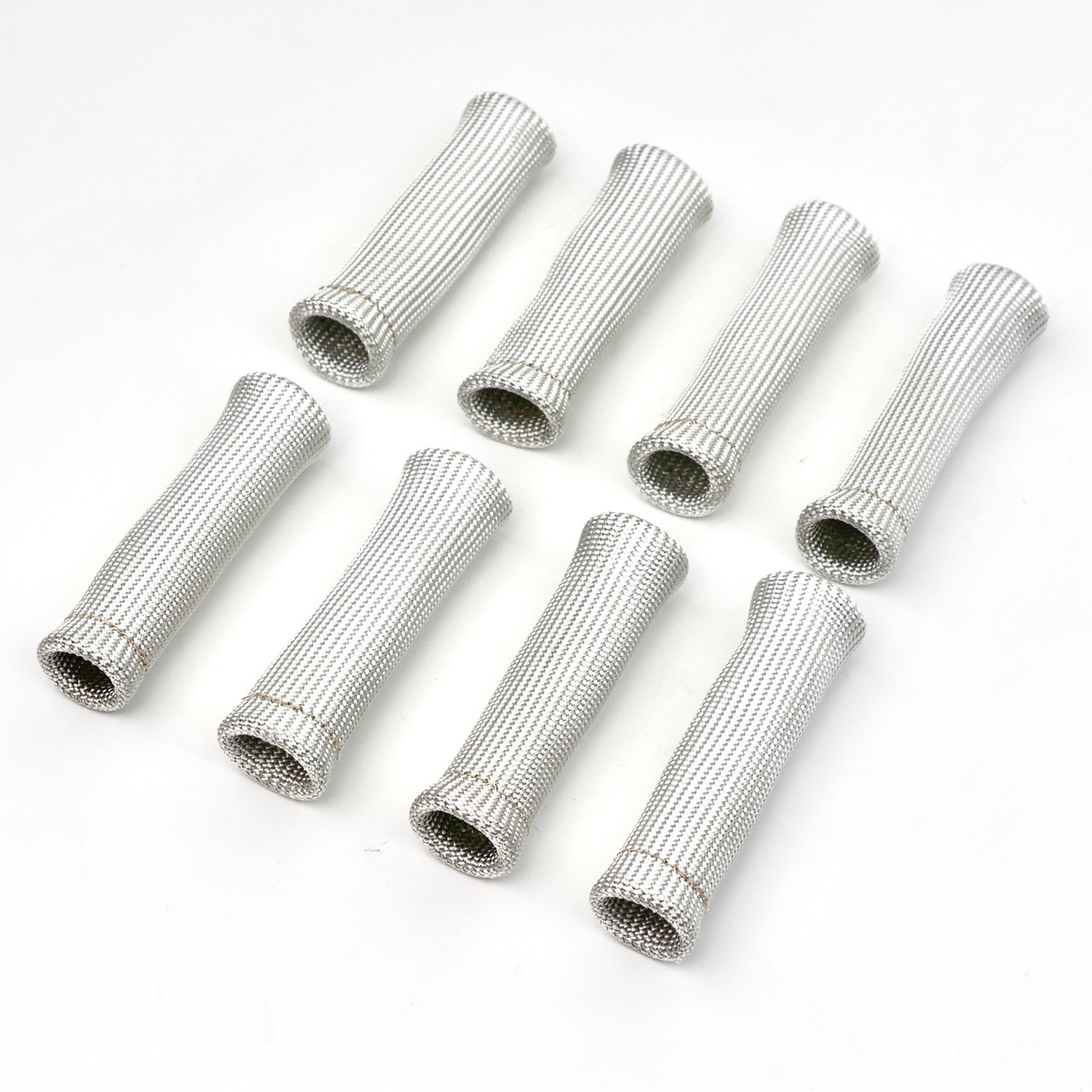 Michigan Motorsports Silver 4" Spark Plug Wire Protector Sleeves - Set of 8 Michigan Motorsports Silver 4" Spark Plug Wire Protector Sleeves - Set of 8