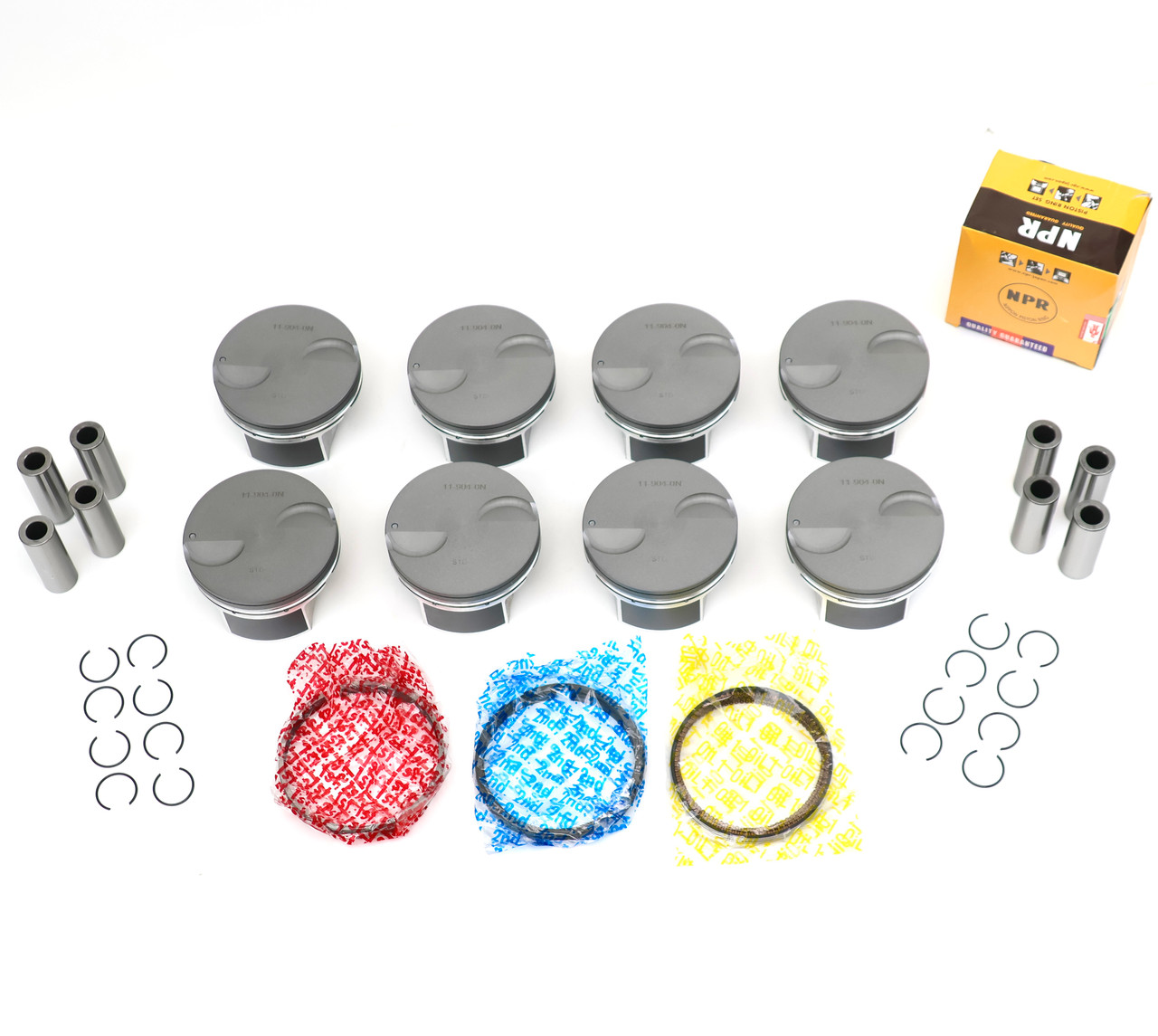 Stock Replacement L92 L94 L9H L99 NPR Pistons with Rings 2007-2014 GM 6.2L VVT Engines 4.065" Standard Bore