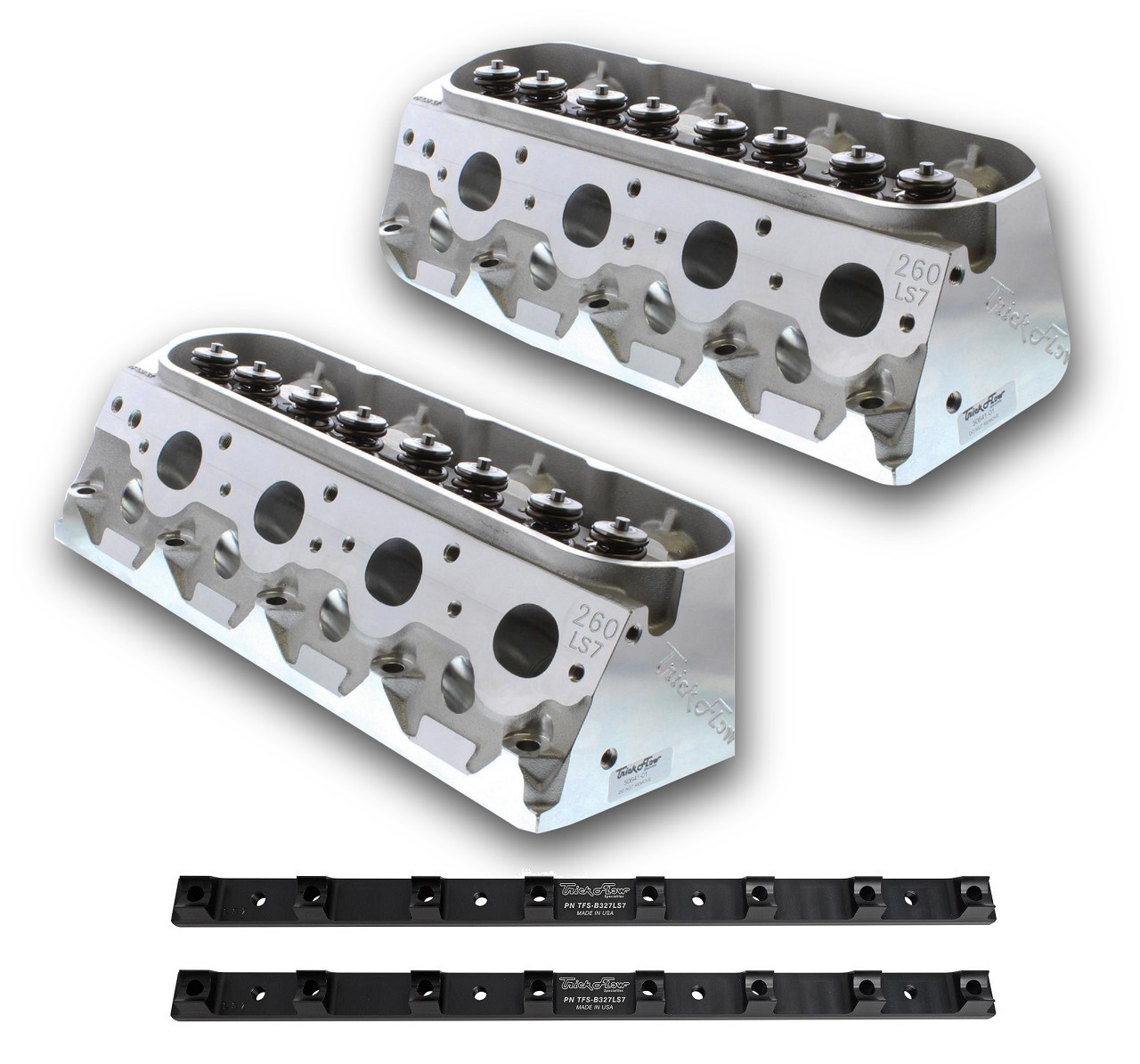 Trick Flow 260cc LS7 Cylinder Heads | 4-Bolt | 70cc Chamber | 4.100"+ Bore | Assembled Pair