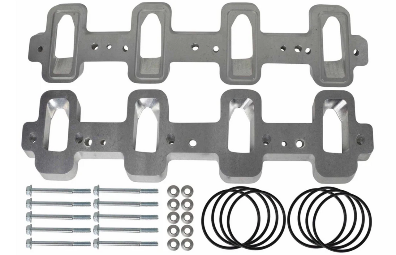 Cathedral Port LS Cylinder Head to Rectangle Port Intake Manifold Adapter Plates ICT Billet 551316
