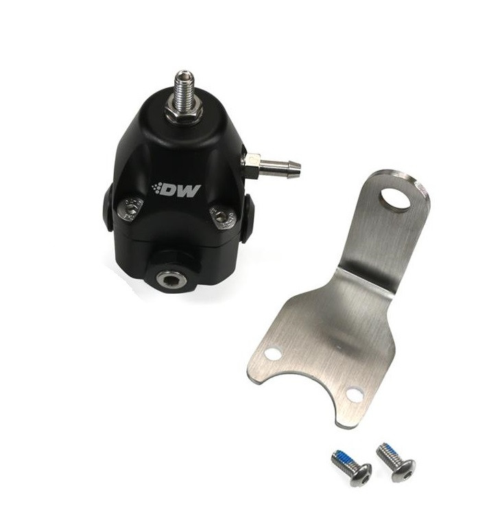 DeatschWerks DWR1000C Adjustable Universal Fuel Pressure Regulator with Mounting Bracket - No Fittings or Gauge