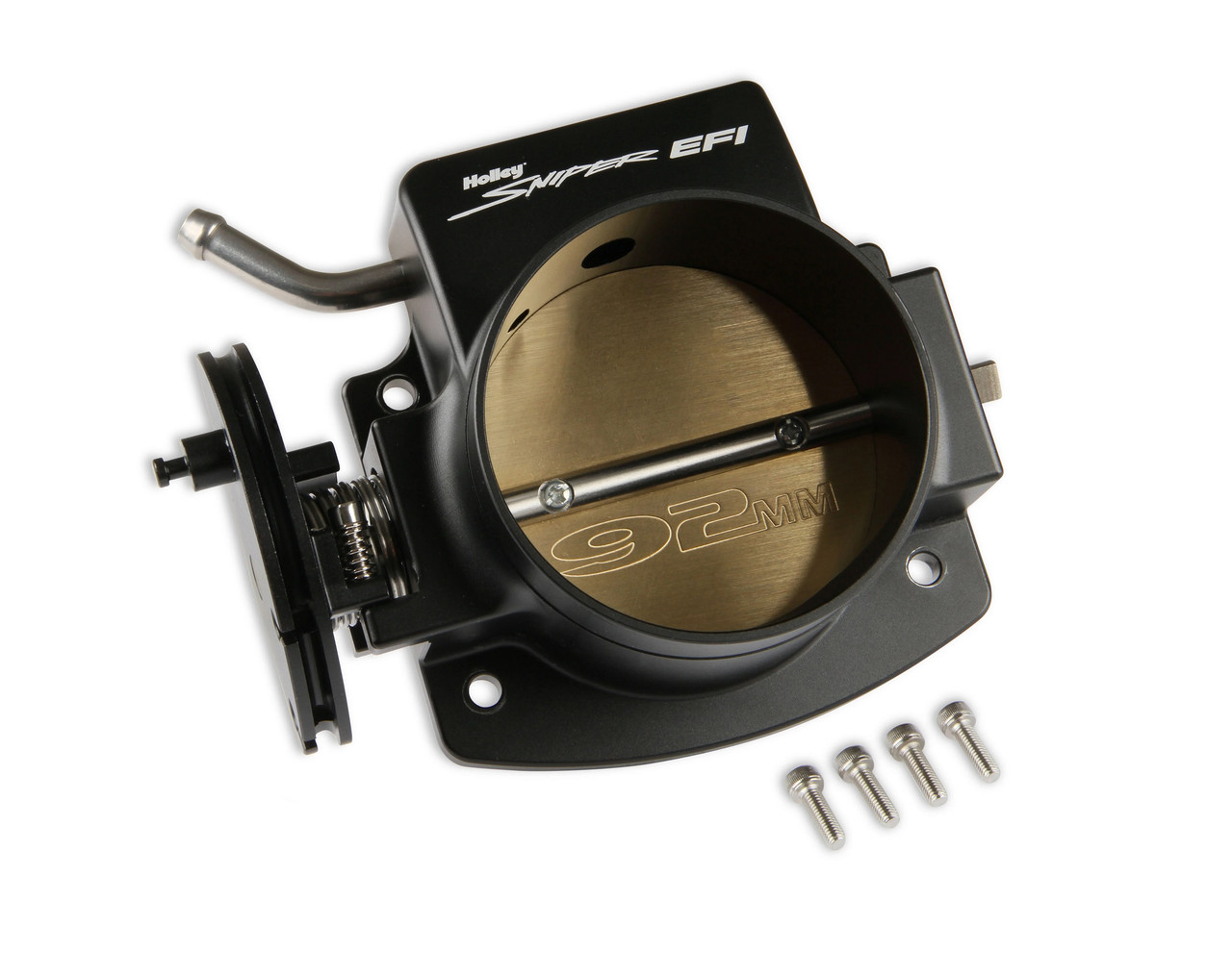 Holley 92mm Sniper EFI Black LS Throttle Body | Cable 4-Bolt TB