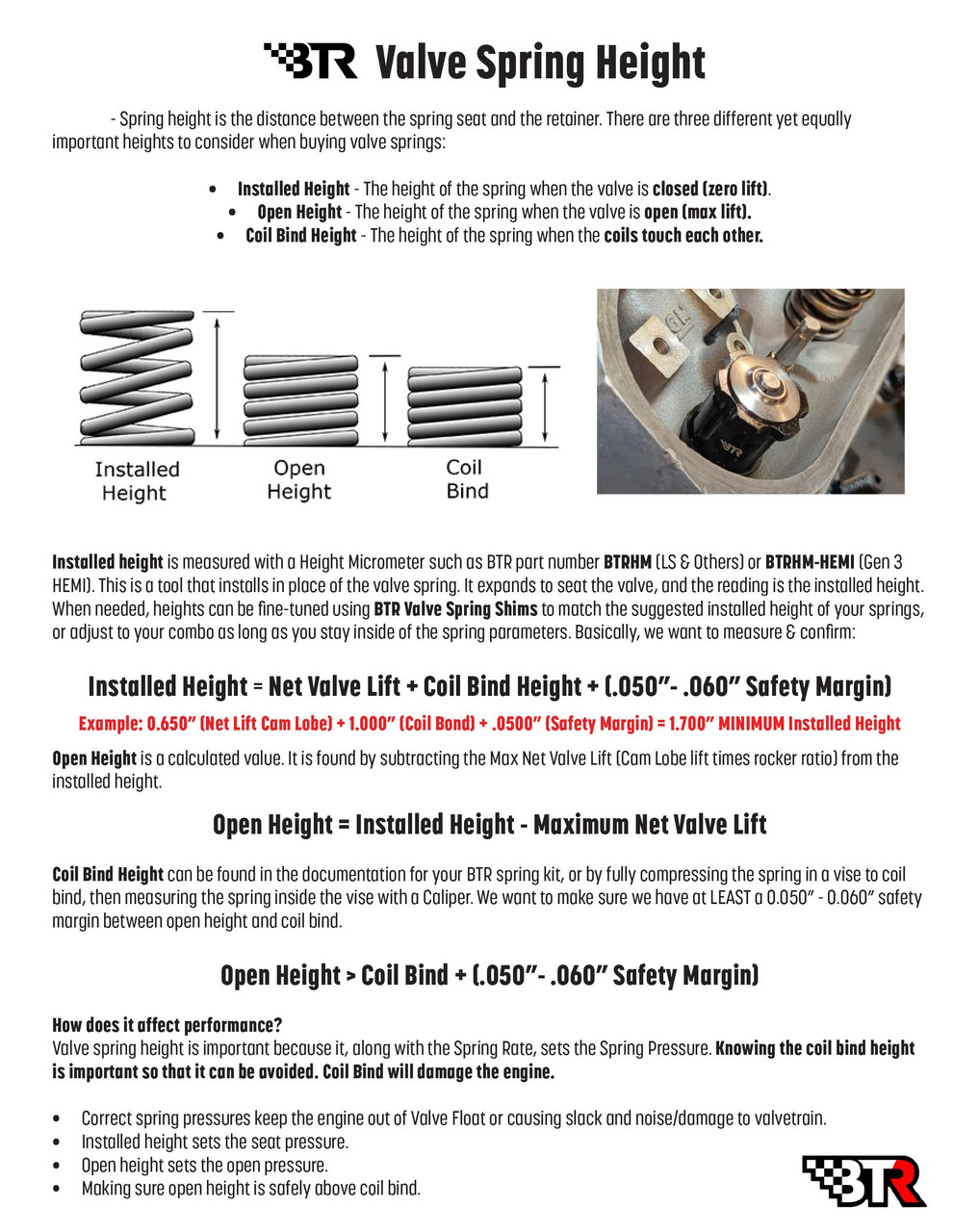 BTR 6.2L 6.4L Hemi .650" Beehive Valve Spring Kit SK024 Brian Tooley Springs