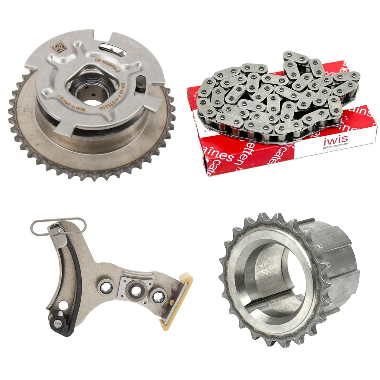 Timing Chain Kit for 2019+ L84 L87 L8T and 2022+ LT1 with IWIS Chain, GM Phaser Sprocket, GM Tensioner, GM Crank Sprocket