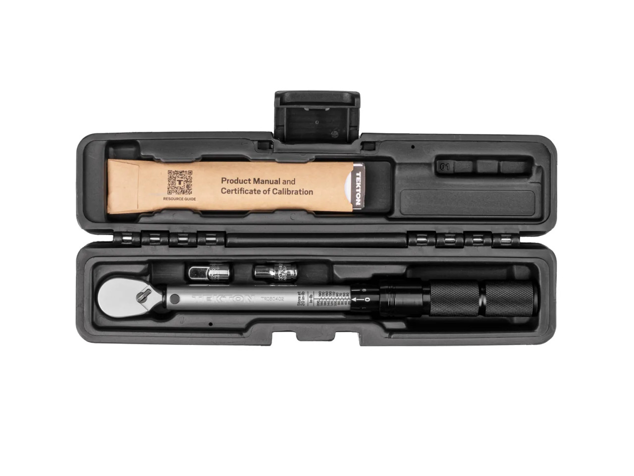 Tekton 1/4" Drive 90-Tooth Dual-Direction Micrometer Torque Wrench 20-200 in-lb