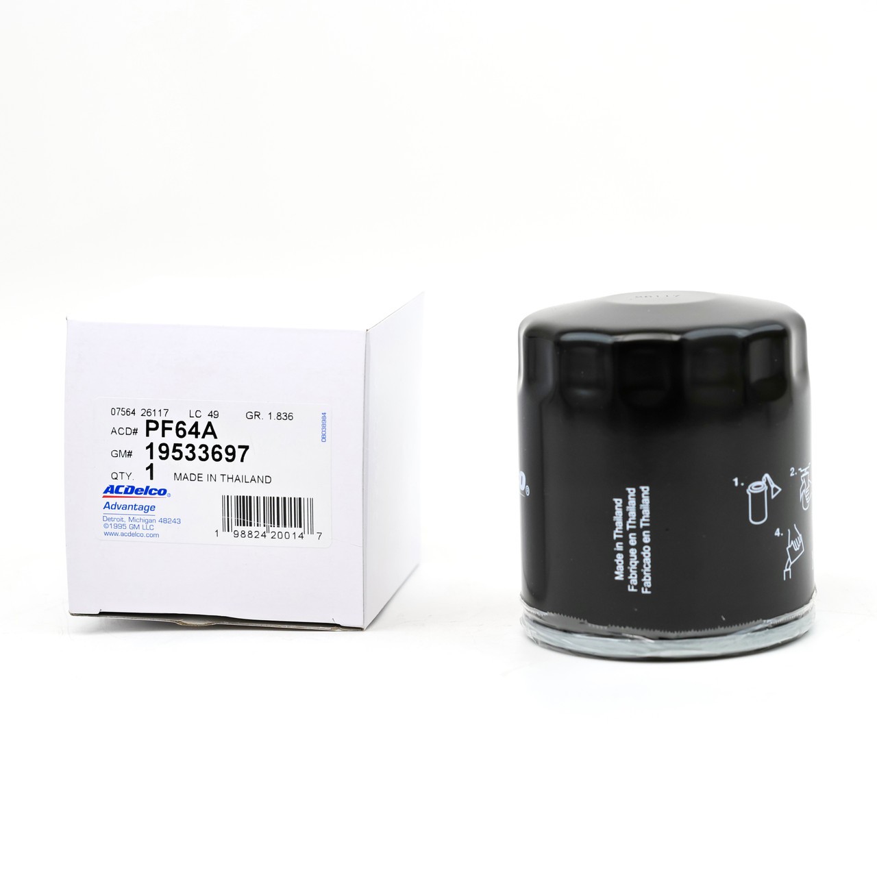 AC Delco PF64A Oil Filter 2016-24 Camaro 2014-26 Corvette 2016-19 CTS-V