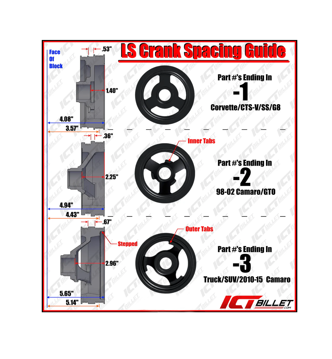 LS Truck OEM Location Alternator Bracket - Power Steering Delete - ICT Billet