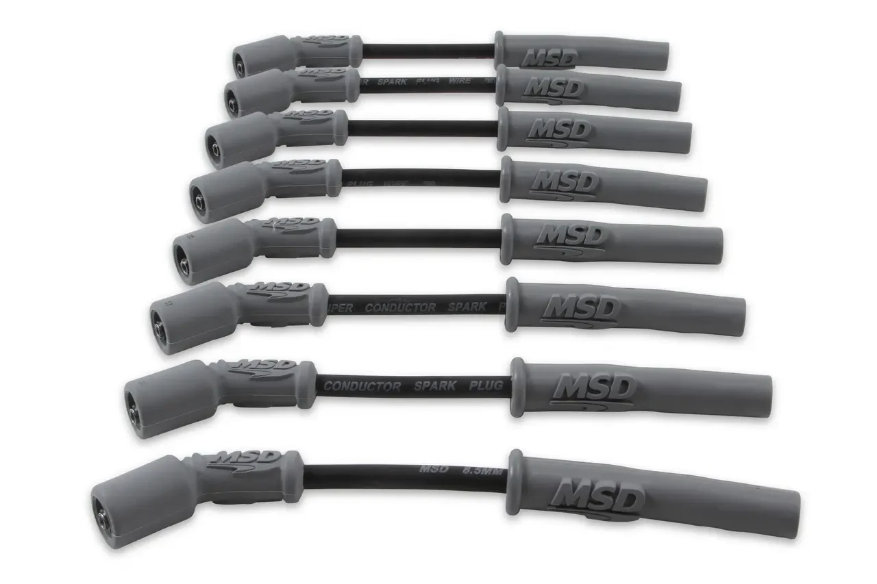 MSD Super Conductor Spark Plug Wire Set Black 8.5mm for LS1 LS2 LS3 L99 L76 L77 Camaro Firebird Corvette | 32813