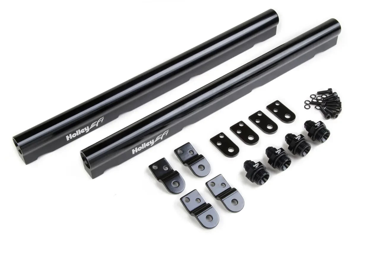 LS High-Flow Fuel Rails – Black Anodized Fits LS1, LS2, LS3, LS6 & L99 Factory Intake Manifolds