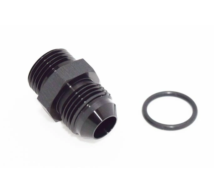 BTR 8AN Male to 8AN ORB O-ring Male Black Straight Adapter Fitting Brian Tooley Racing