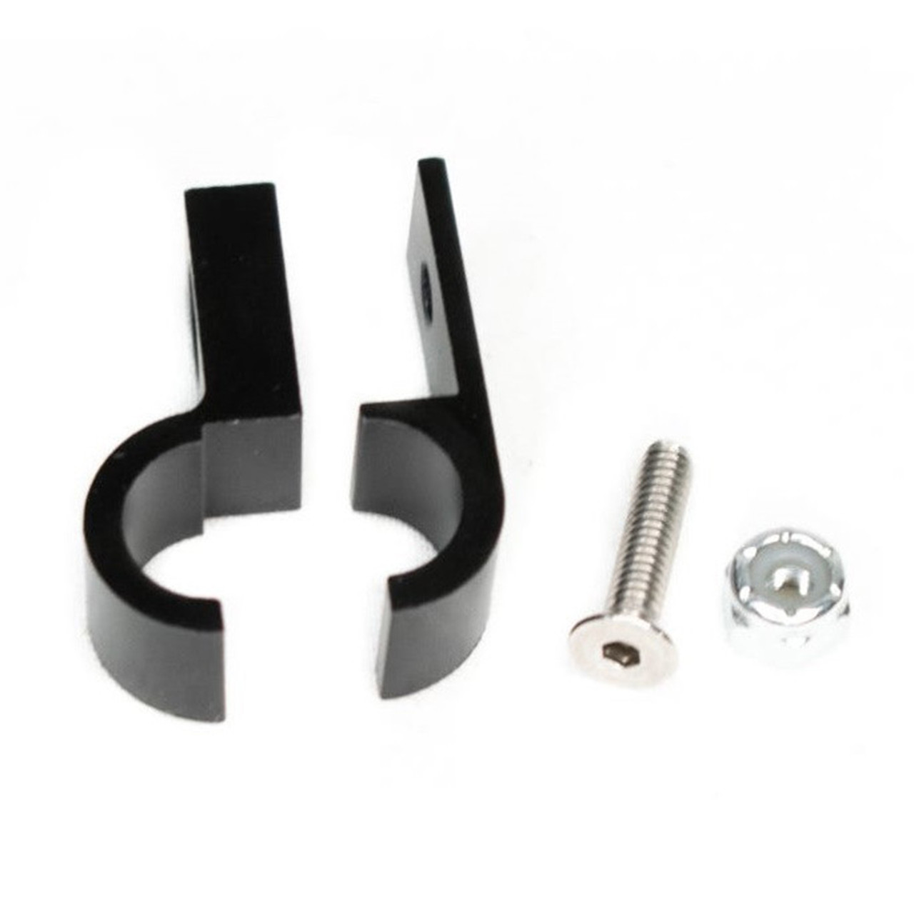 BTR 1/2" Billet Aluminum Hose P-Clamp Mount Bracket - Black - Brian Tooley Racing