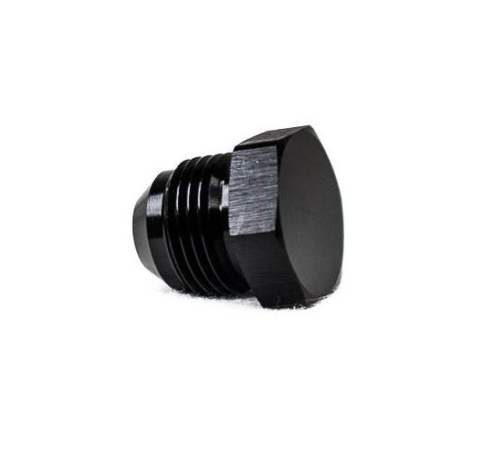 BTR 6AN Male Flare Plug Fitting | Black -6 Brian Tooley Racing