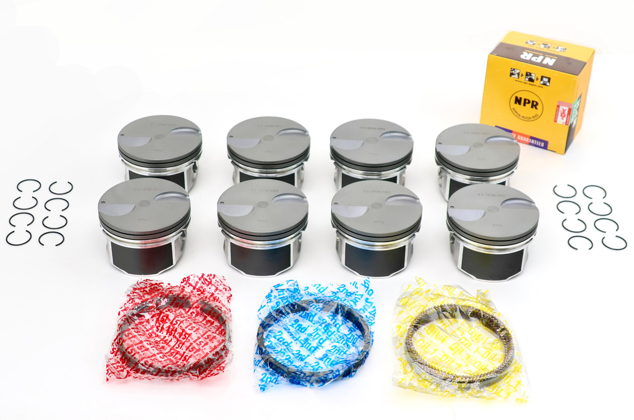 OPEN BOX Garage Sale: Stock Replacement L20 LC9 LMF LMG LH9 Flat-Top Pistons with Rings 2010-Later 4.8L 5.3L LS-Based Engines