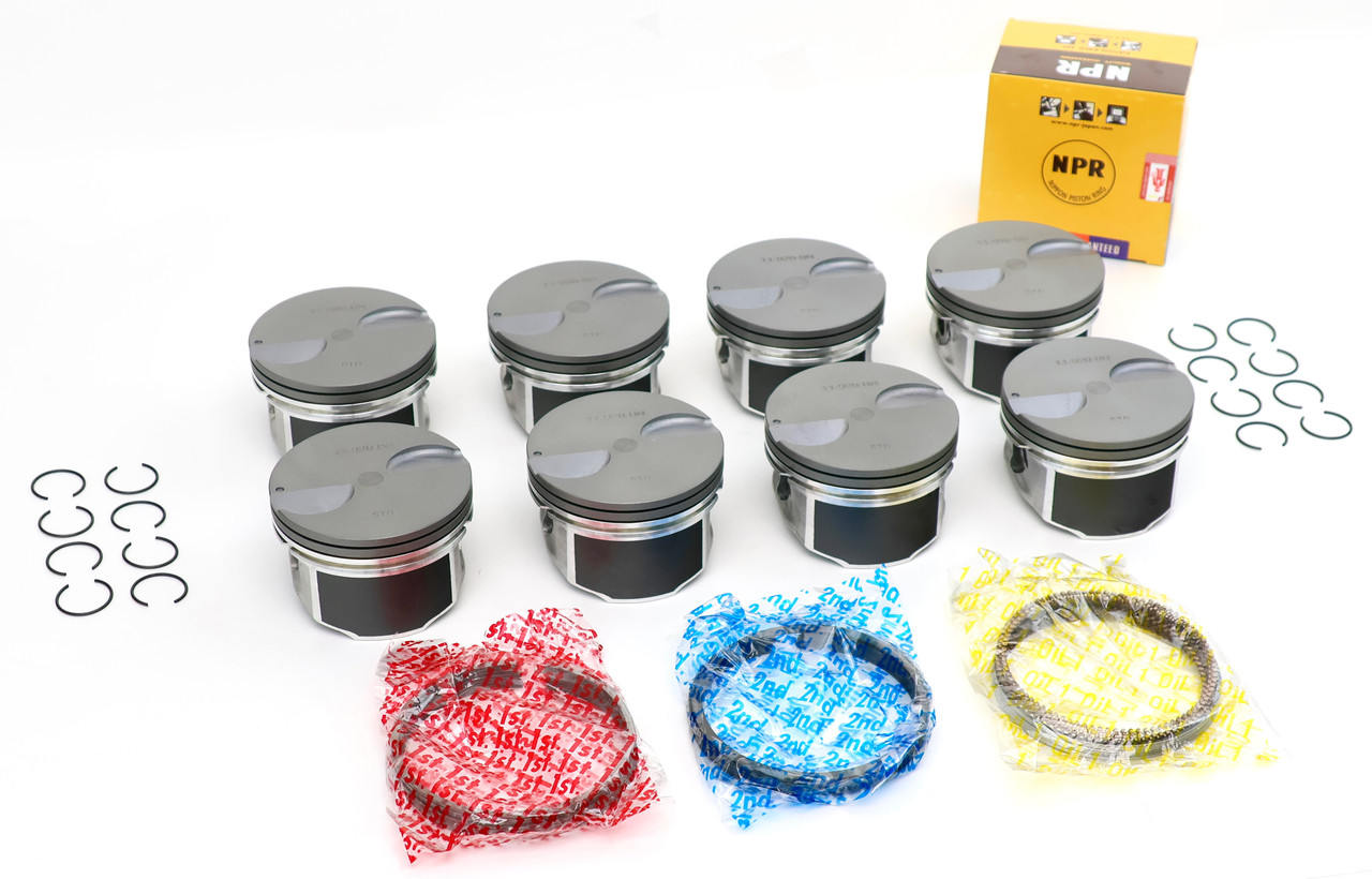 OPEN BOX Garage Sale: Stock Replacement L20 LC9 LMF LMG LH9 Flat-Top Pistons with Rings 2010-Later 4.8L 5.3L LS-Based Engines