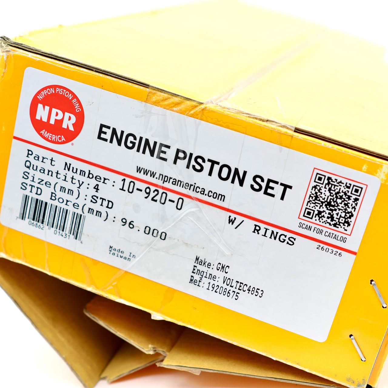 OPEN BOX Garage Sale: Stock Replacement L20 LC9 LMF LMG LH9 Flat-Top Pistons with Rings 2010-Later 4.8L 5.3L LS-Based Engines
