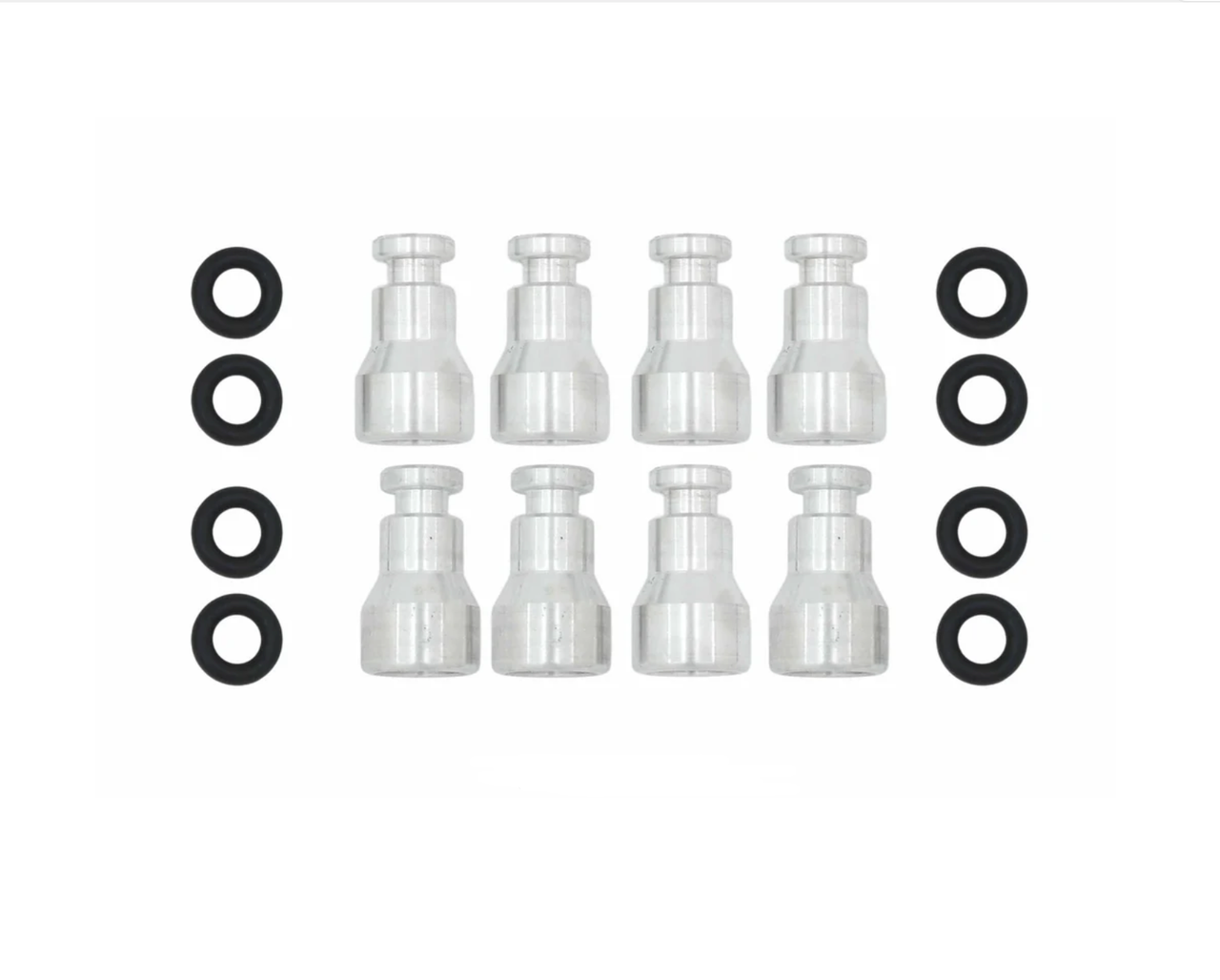 ICT Billet Fuel Injector Spacer Adapters - LS1 LS6 Intake to LS Truck Injectors - Set of 8