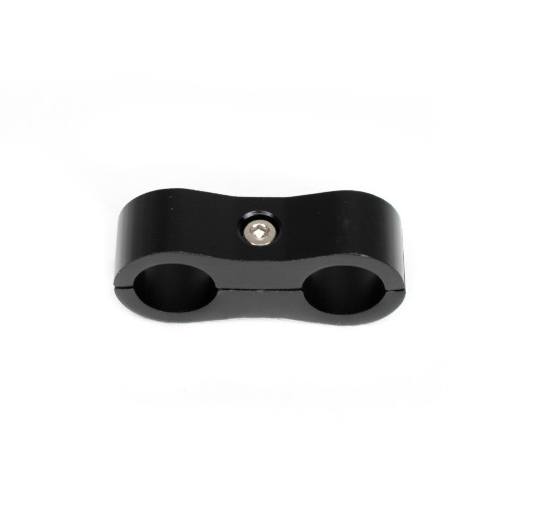 BTR 9/16" Billet Aluminum Hose Separator Clamp - Black - Brian Tooley Racing